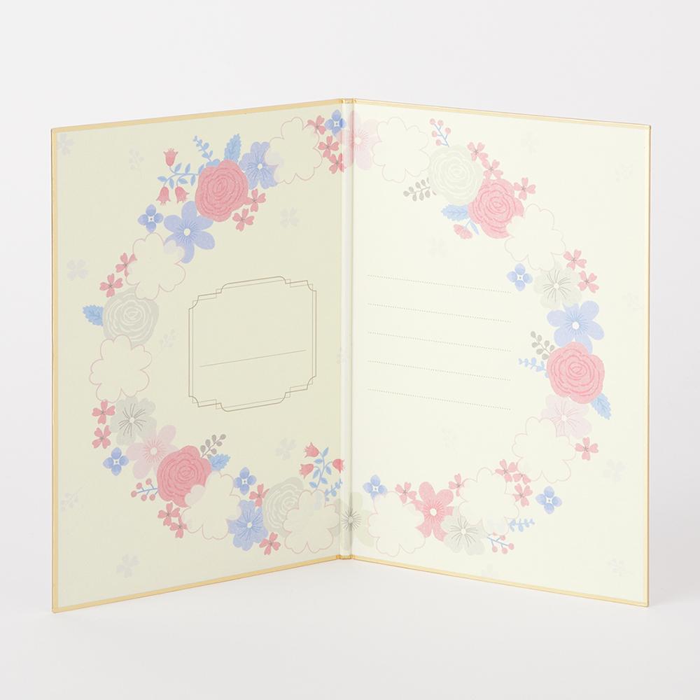 Midori Wreath Foldable Signature Board B6 With Envelope (For 10 People) — Midori signature board — premium stationery and lifestyle, at Cityluxe Singapore