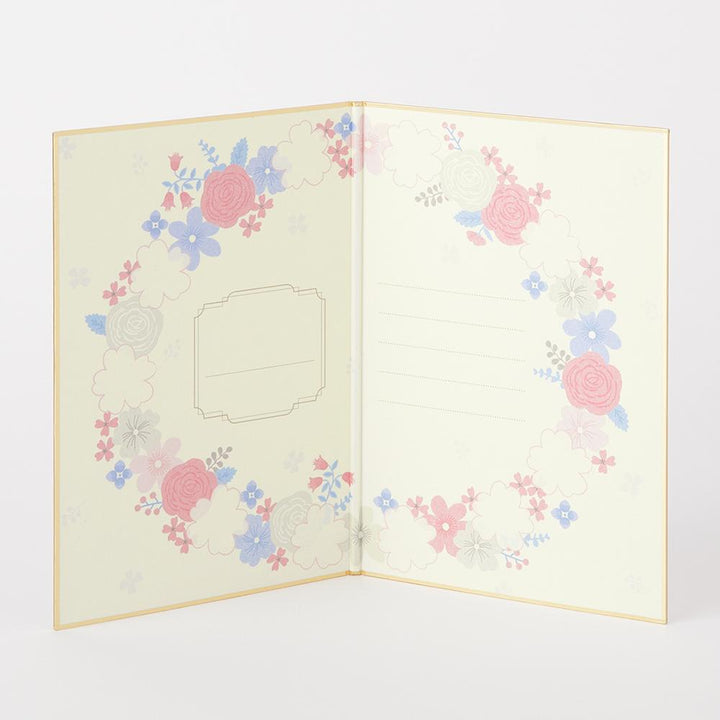 Midori Wreath Foldable Signature Board B6 With Envelope (For 10 People) — Midori signature board — premium stationery and lifestyle, at Cityluxe Singapore
