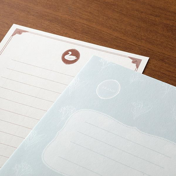 Midori Letter Set Collage in Bird Pattern — Midori letter set — premium stationery and lifestyle, at Cityluxe Singapore