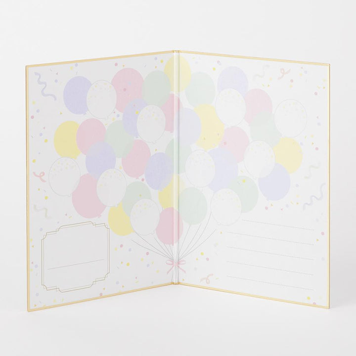 Midori Balloon Foldable Signature Board B6 With Envelope