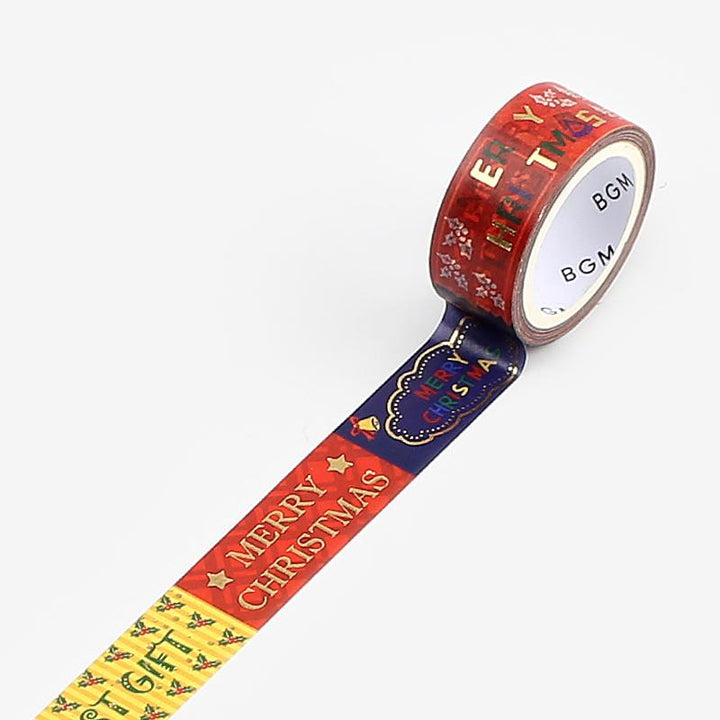 BGM Christmas Limited Message Masking Tape, BGM, Washi Tape, bgm-christmas-limited-message-masking-tape, Christmas, For Crafters, Masking Tape, New October, washi tape, Cityluxe