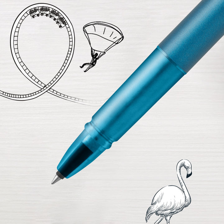 Parker Vector XL Rollerball Pen in Teal — Parker rollerball pen — fluid gel ink writing instrument, at Cityluxe Singapore