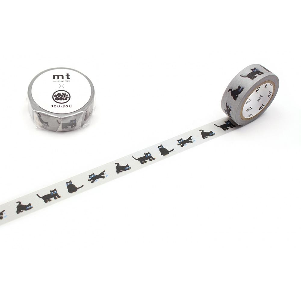 MT x Sou Washi Tape SouSou Cats 7m, MT Tape, Washi Tape, mt-x-sou-washi-tape-sousou-cats-7m, 7m, Cats, MT 2022 Summer, New August, New September, Cityluxe