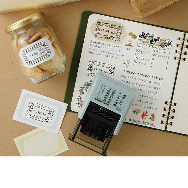 Midori Stickers Book For Paintable Stamp in Natural Colors — Midori decorative sticker — for journaling, planners and scrapbooking, at Cityluxe Singapore