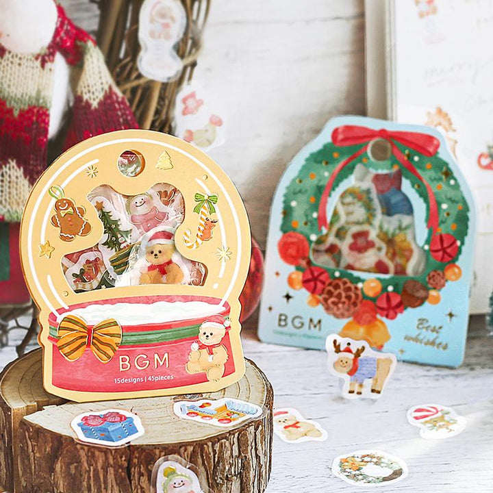 BGM Christmas Decoration Flake Seal — close-up