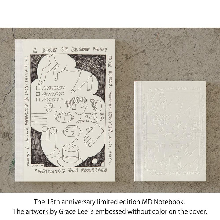 MD Notebook 15th Anniversary Grace Lee A6 Blank Notebook (Limited Edition), MD Paper, Notebook, md-notebook-15th-anniversary-grace-lee-a6-blank-notebook-limited-edition, A6, Blank, Blank Notebook, Grace Lee, Grace Lee MD Notebook, Limited Edition, MD Notebook, MD Paper, Midori, New December, Notebook, Cityluxe