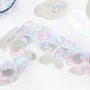 BGM Colorful Soap Bubbles Clear Tape, BGM, Clear Tape, bgm-colorful-soap-bubbles-clear-tape, BGM, blue, bubbles, Clear Tapes, New 2023, New January, pink, Washi Tapes, Cityluxe