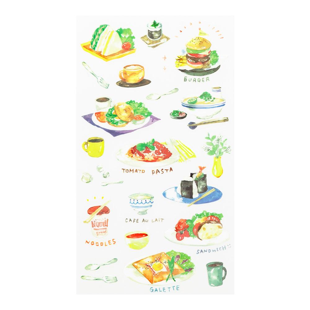 Midori Transfer Sticker in Lunch Motifs — Midori decorative sticker — for journaling, planners and scrapbooking, at Cityluxe Singapore