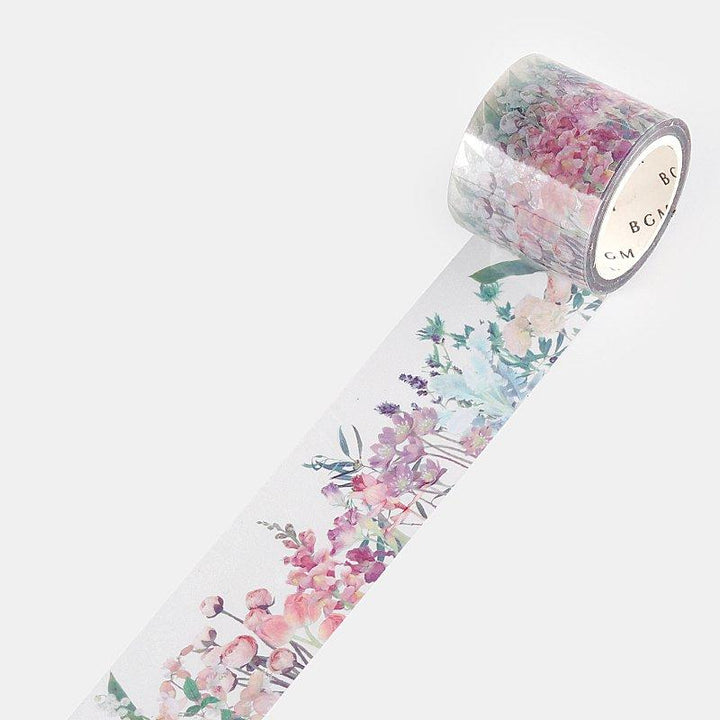 BGM Morning Garden Clear Tape — pattern detail