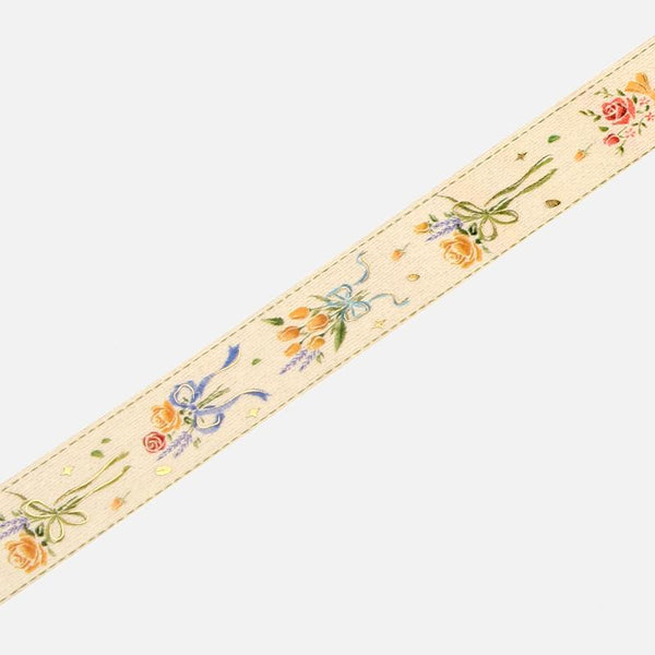 Load image into Gallery viewer, BGM Embroidered Ribbon Bouquet Washi Tape, BGM, Washi Tape, bgm-embroidered-ribbon-bouquet-washi-tape, BGM, Clear Tapes, Floral, Flower, New 2023, New January, Washi Tapes, Cityluxe
