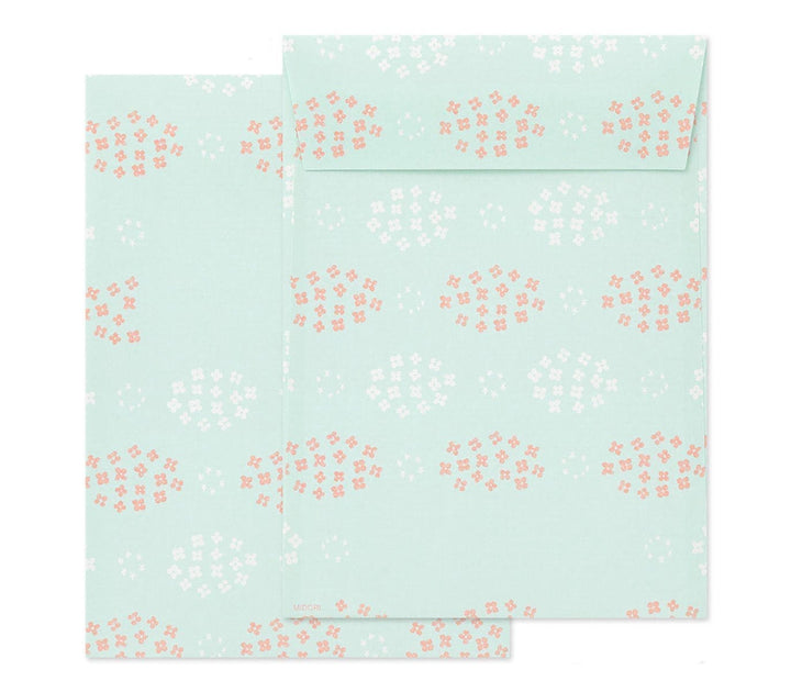 Midori Letter Set With Rabbit Stickers — in use