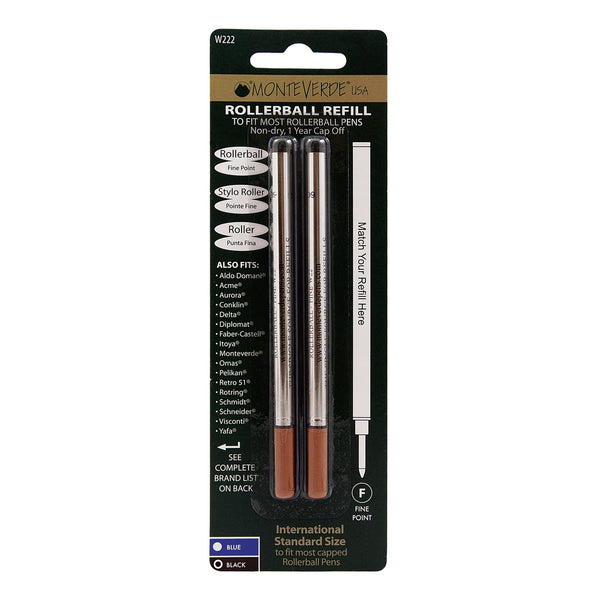Load image into Gallery viewer, Monteverde Rollerball Refill to Fit Waterman Rollerball Pen, Pack of 2, Monteverde, Rollerball Pen Refill, monteverde-rollerball-refill-to-fit-waterman-rollerball-pen-pack-of-2, , Cityluxe
