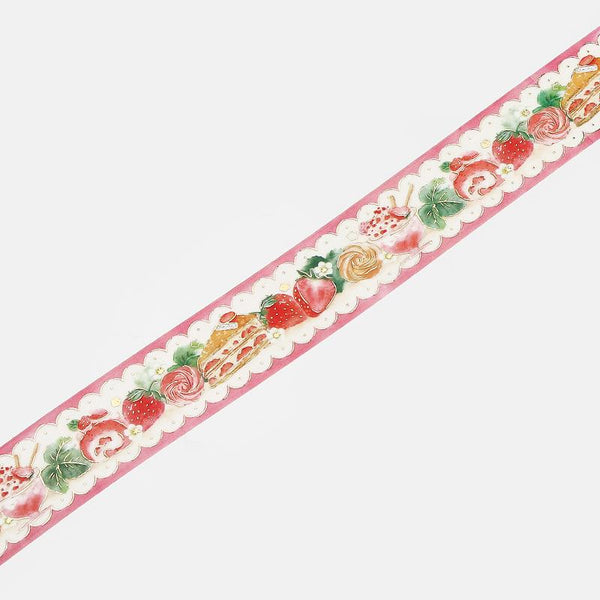 Load image into Gallery viewer, BGM Lace Strawberry Sweets Washi Tape, BGM, Washi Tape, bgm-lace-strawberry-sweets-washi-tape, BGM, Lace, new 2023, New January, Pink, Strawberry, Sweets, Washi Tapes, Cityluxe
