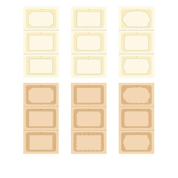 Midori Stickers Book For Paintable Stamp in Natural Colors — Midori decorative sticker — for journaling, planners and scrapbooking, at Cityluxe Singapore