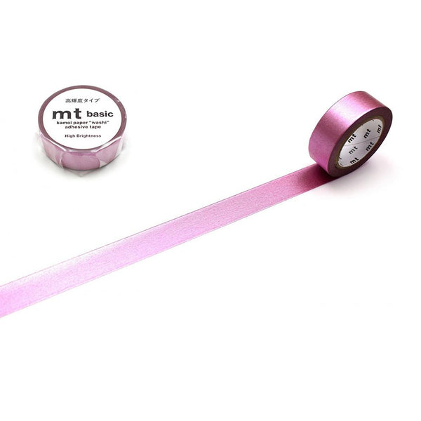 MT Basic Washi Tape Bright Pink 7m — roll front
