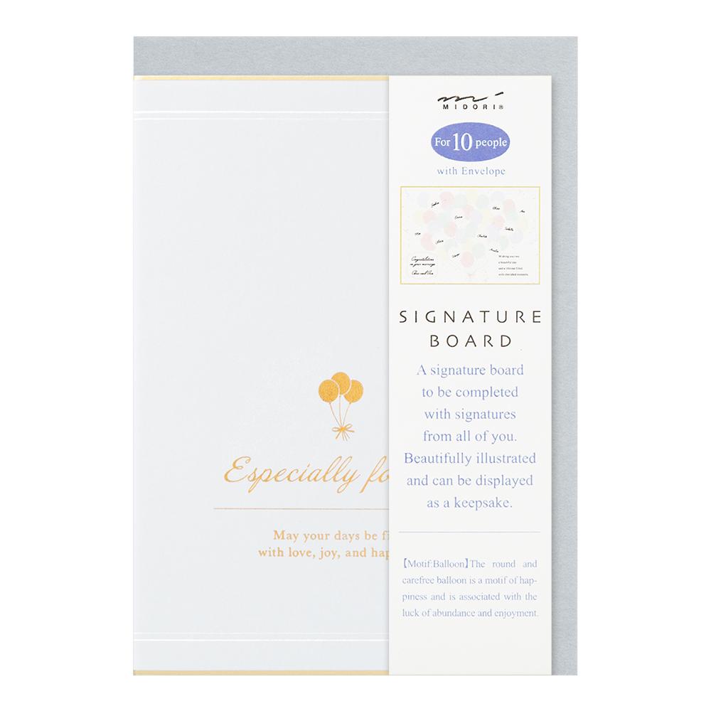 Midori Balloon Foldable Signature Board B6 With Envelope
