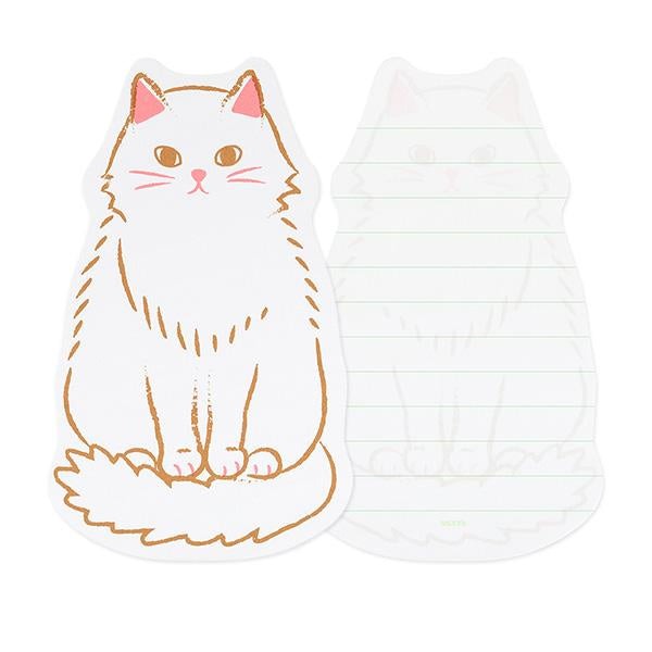 Midori Letter Set Die-Cut Animal - Cat Pattern — with packaging