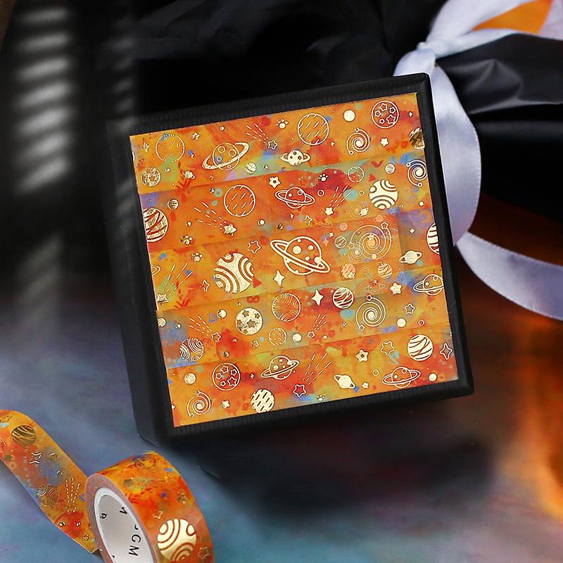 BGM Colorful Planets Masking Tape, BGM, Masking Tape, bgm-colorful-planets-masking-tape, BGM, Masking Tape, New November, Orange, Planets, Washi Tape, Cityluxe