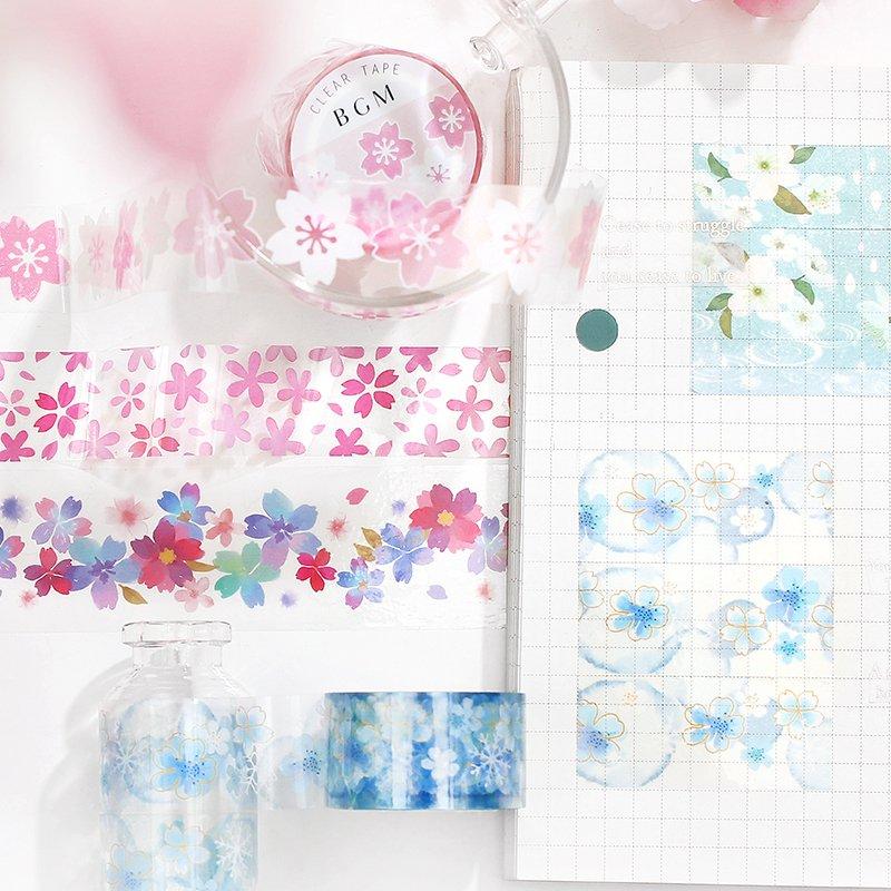 BGM Sakura Maizakura Clear Tape, BGM, Clear Tape, bgm-sakura-maizakura-clear-tape, BGM, Clear Tapes, Floral, Sakura, Cityluxe
