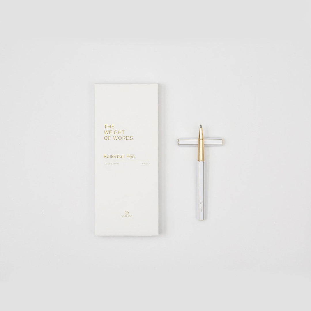 Ystudio Classic Revolve Rollerball Pen - White