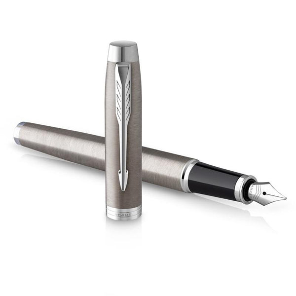 Load image into Gallery viewer, Parker IM Essential Stainless Steel CT Fountain Pen - Medium Nib, Parker, Fountain Pen, parker-im-essential-stainless-steel-ct-fountain-pen-medium-nib, Fountain Pen, Parker, Parker IM, Stainless Steel, Cityluxe
