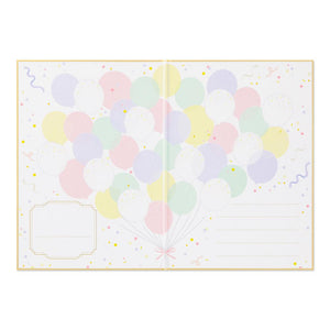 Midori Balloon Foldable Signature Board B6 With Envelope