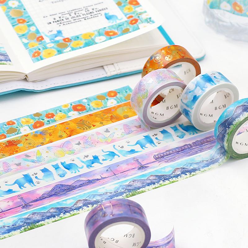 BGM Colorful Planets Masking Tape, BGM, Masking Tape, bgm-colorful-planets-masking-tape, BGM, Masking Tape, New November, Orange, Planets, Washi Tape, Cityluxe