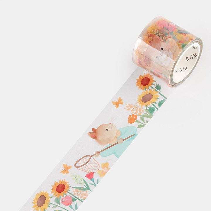 BGM Sunflower Cat Clear Tape, BGM, Clear Tape, bgm-sunflower-cat-clear-tape, BGM, Cat, Clear Tapes, Sunflower, Cityluxe