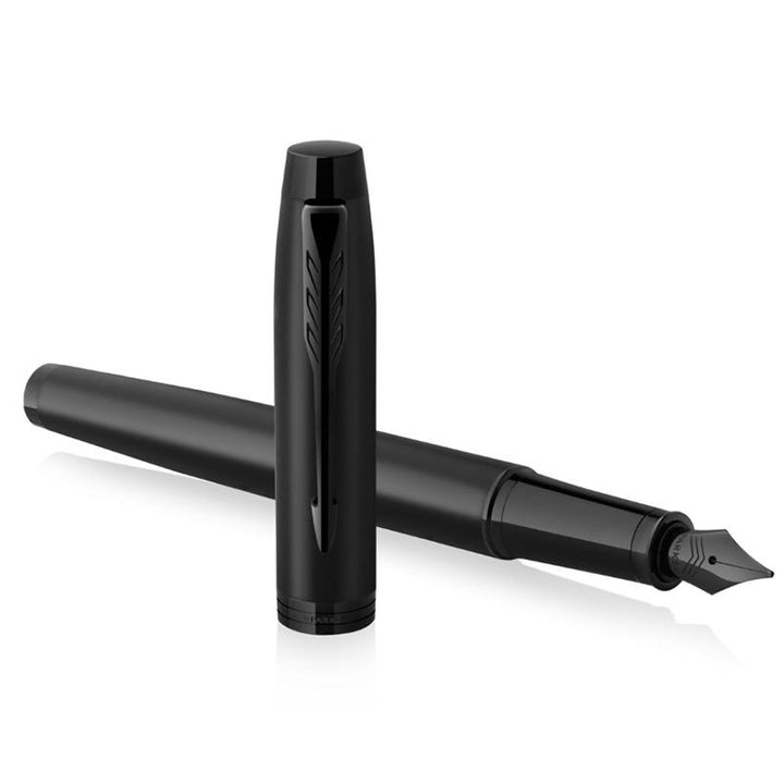Parker IM Matte Metallic Black Edition Fountain Pen- Medium — barrel detail