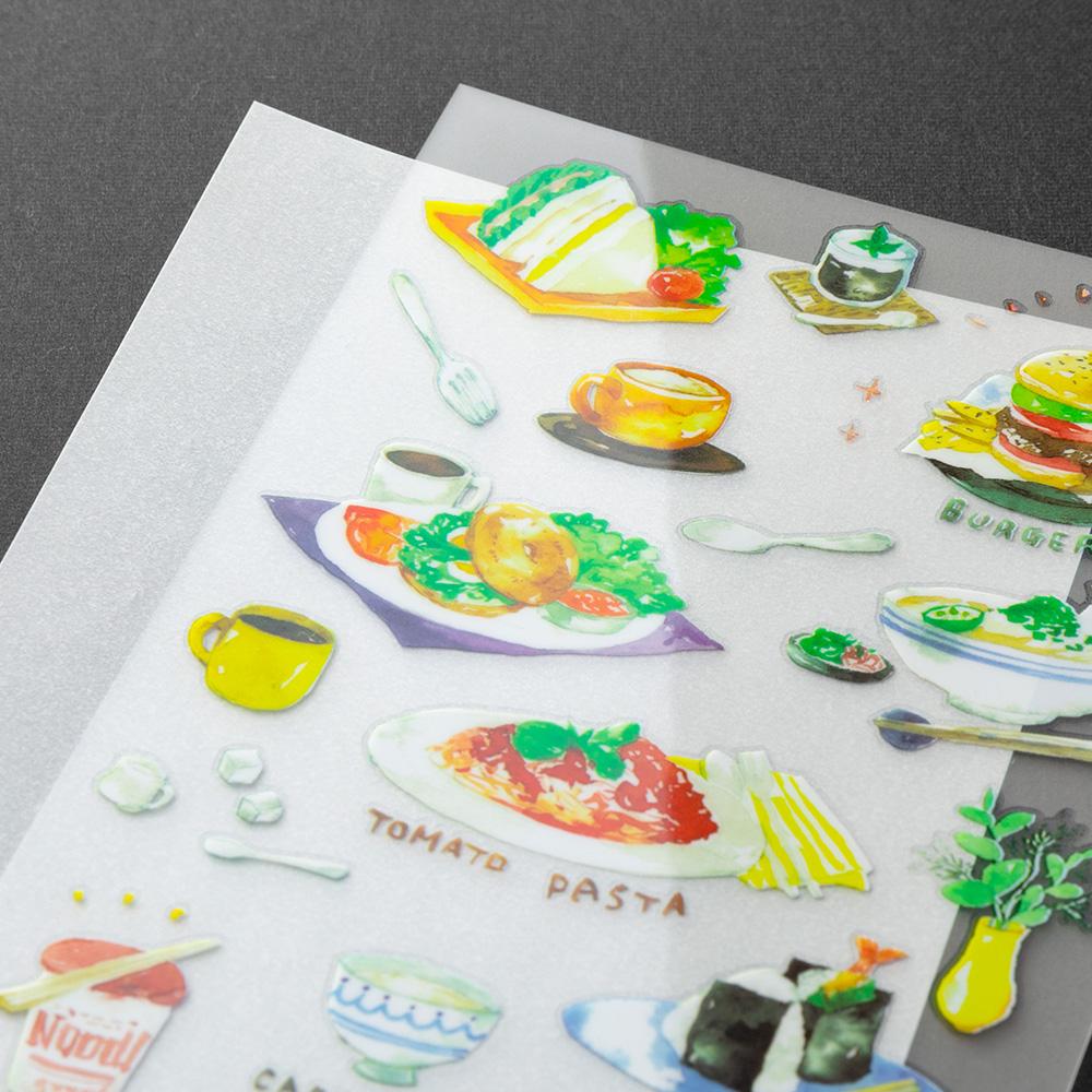Midori Transfer Sticker in Lunch Motifs — Midori decorative sticker — for journaling, planners and scrapbooking, at Cityluxe Singapore