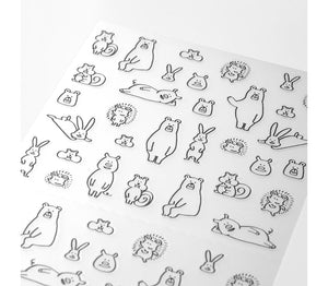 Midori Notebook Sticker - Forest Animals