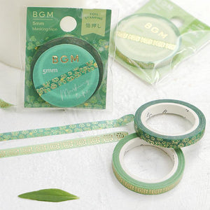 BGM Green Pattern Masking Tape, BGM, Masking Tape, bgm-green-pattern-masking-tape, BGM, Green, Masking Tape, New November, Cityluxe