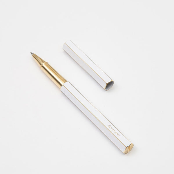 Load image into Gallery viewer, Ystudio Classic Revolve Rollerball Pen - White
