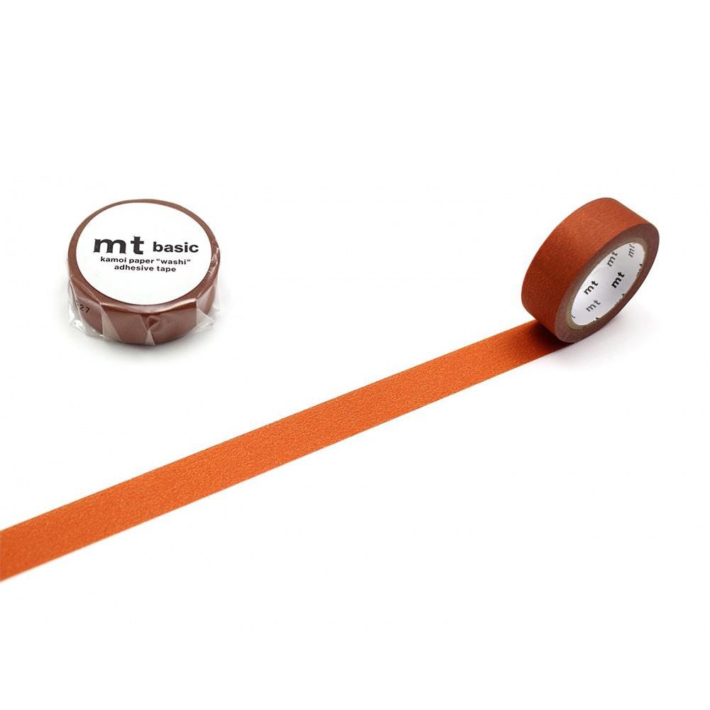 MT Basic Washi Tape Matte Burnt Orange 7m, MT Tape, Washi Tape, mt-basic-washi-tape-matte-burnt-orange-7m, 7m, MT 2022 Summer, New September, Orange, Cityluxe