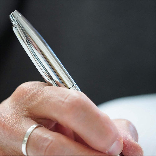 Load image into Gallery viewer, Cross Calais Polished Chrome Rollerball Pen, Cross, Rollerball Pen, cross-calais-polished-chrome-rollerball-pen, can be engraved, Cross New Jul, Silver, Cityluxe
