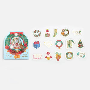 BGM Christmas Decoration Flakes Seal, BGM, Flakes Seal, bgm-christmas-decoration-flakes-seal, BGM, Christmas, Flakes Seal, New October, Washi Tapes, Cityluxe
