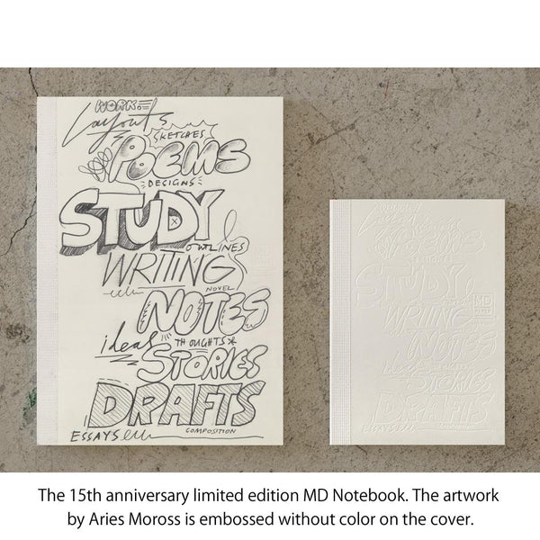Load image into Gallery viewer, MD Notebook 15th Anniversary Aries Moross A6 Blank Notebook (Limited Edition), MD Paper, Notebook, md-notebook-15th-anniversary-aries-moross-a6-blank-notebook-limited-edition, A6, Aries Moross, Aries Moross MD Notebook, Blank, Blank Notebook, Limited Edition, MD Notebook, MD Paper, Midori, New December, Notebook, Cityluxe
