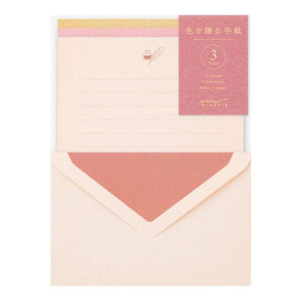 Load image into Gallery viewer, Midori Letter Set Gift Color - Pink
