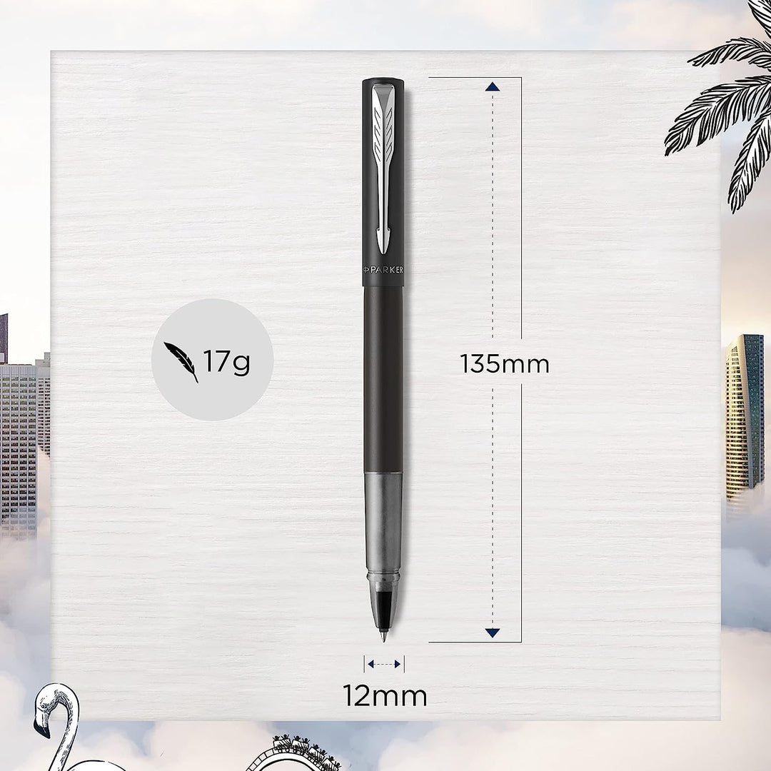 Parker Vector XL Rollerball Pen in Black — Parker rollerball pen — fluid gel ink writing instrument, at Cityluxe Singapore