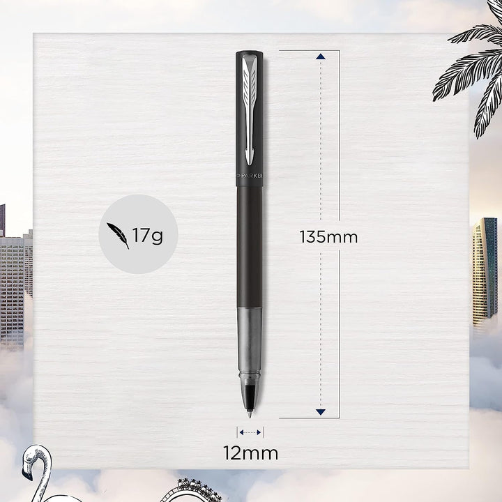 Parker Vector XL Rollerball Pen in Black — Parker rollerball pen — fluid gel ink writing instrument, at Cityluxe Singapore