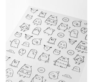 Midori Notebook Sticker - Monsters
