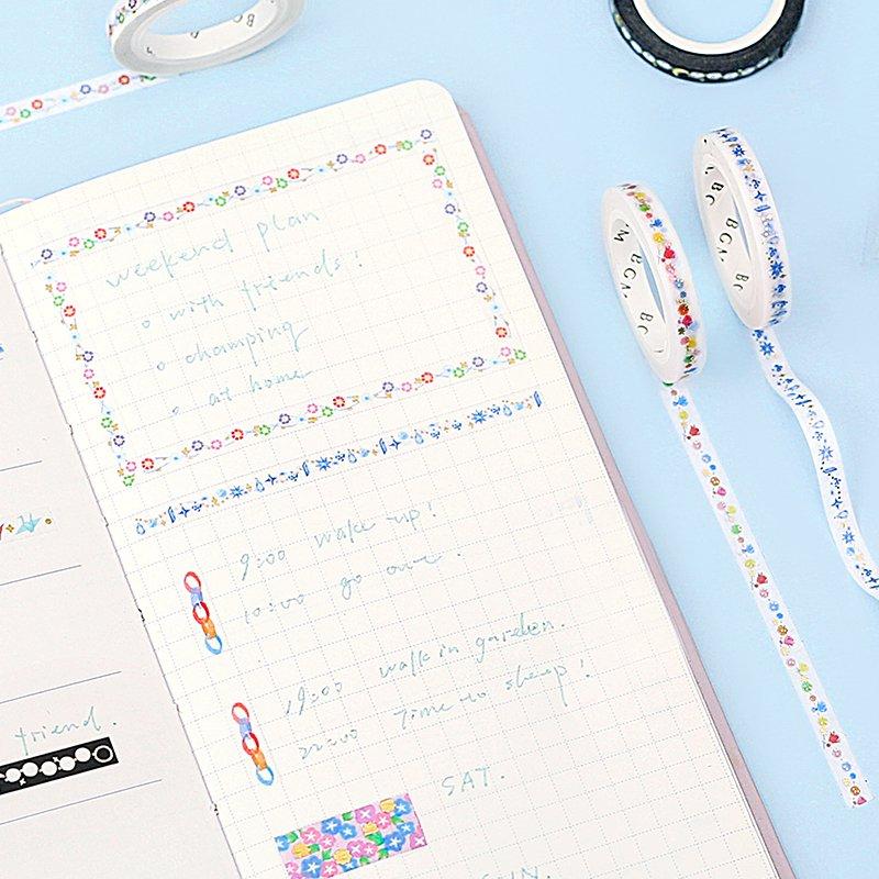 BGM Little Morning Glory Masking Tape — BGM masking tape — decorative paper tape for journaling and scrapbooking, at Cityluxe Singapore
