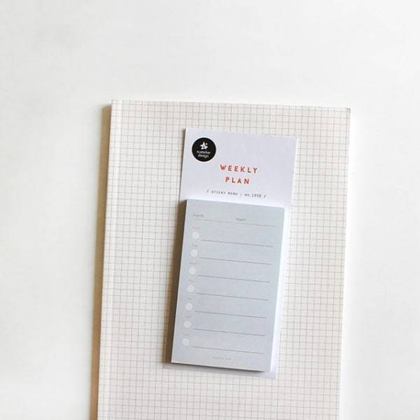 Suatelier Sticky Memo - Weekly Plan — front view