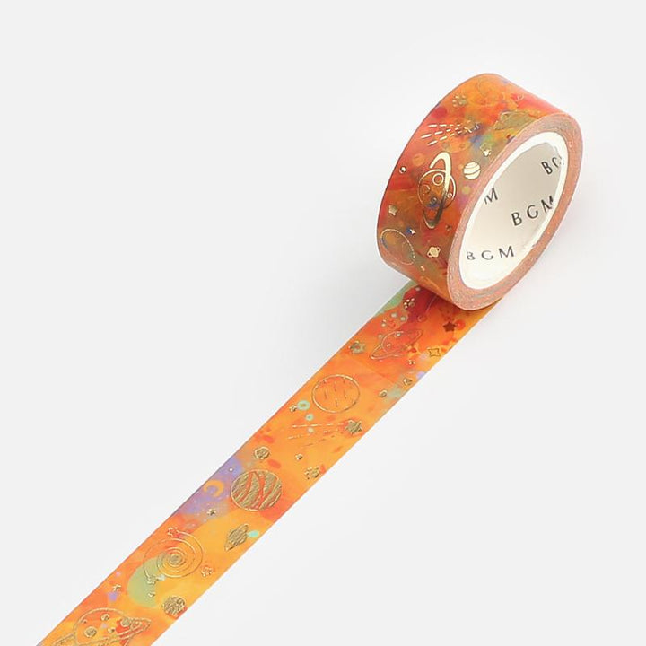 BGM Colorful Planets Masking Tape, BGM, Masking Tape, bgm-colorful-planets-masking-tape, BGM, Masking Tape, New November, Orange, Planets, Washi Tape, Cityluxe