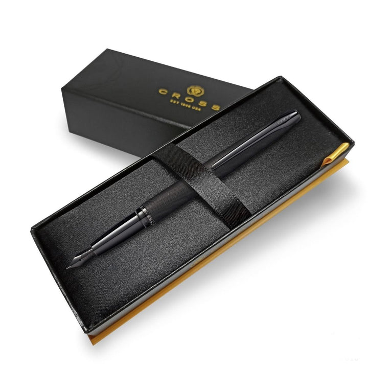 Cross ATX Brushed Black Fountain Pen, Cross, Fountain Pen, cross-atx-brushed-black-fountain-pen, ATX, Black, can be engraved, Cross New Jul, Fountain Pen, Cityluxe