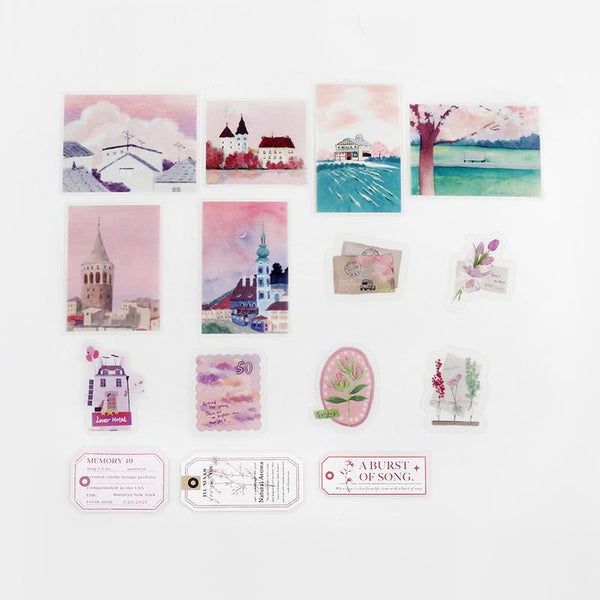 Load image into Gallery viewer, BGM Pink Island Encounter Tracing Paper, BGM, Tracing Paper, bgm-pink-island-encounter-tracing-paper, BGM, island, New November, Pink, Tracing Paper, Cityluxe
