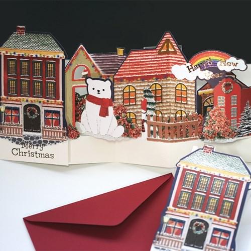 Load image into Gallery viewer, D&#39;Won Christmas Santa Town Pop-up Card, D&#39;Won, Card, dwon-christmas-santa-town-pop-up-card, 3D Card, Christmas, Christmas Card, D&#39;Won, Festive, Pop Up Card, XMas, Cityluxe
