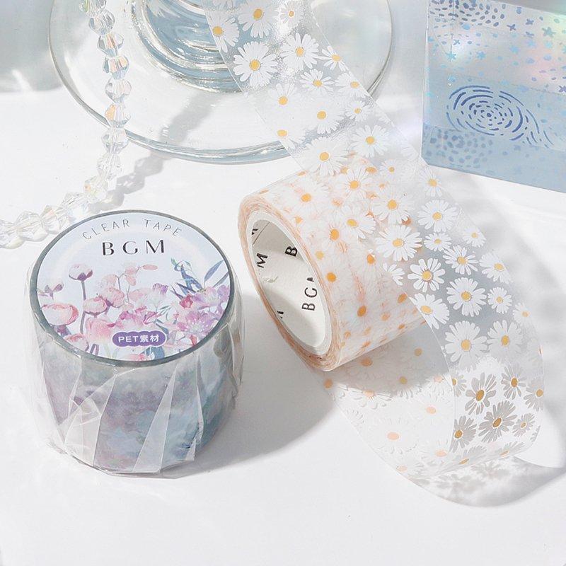 BGM Morning Garden Clear Tape — roll side