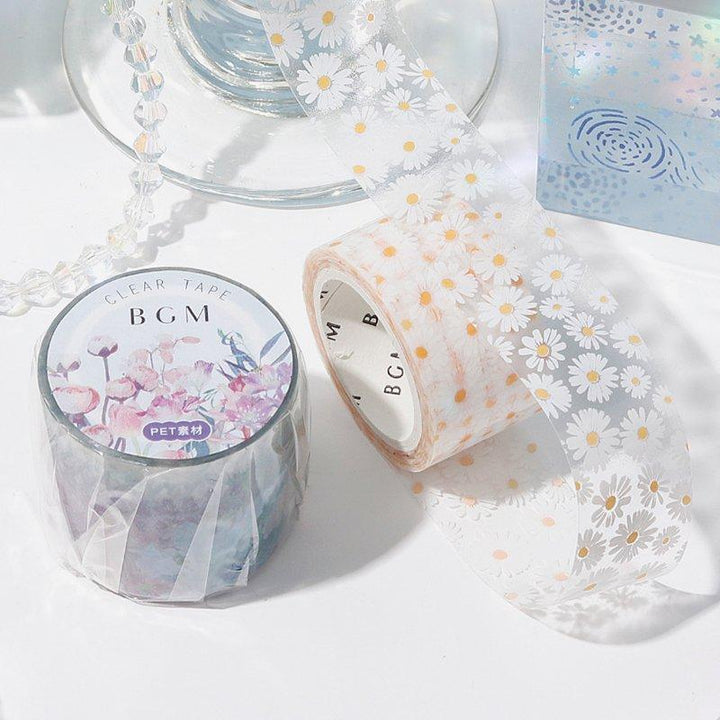 BGM Morning Garden Clear Tape — roll side