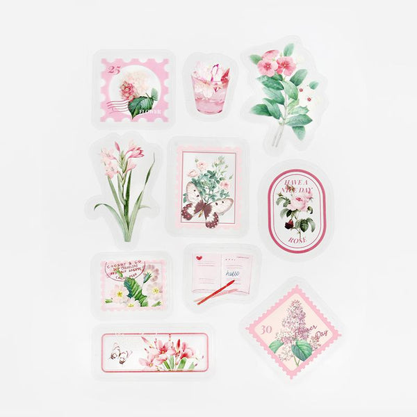 Load image into Gallery viewer, BGM Pink Garden Post Office Clear Seal, BGM, Seal, bgm-pink-garden-post-office-clear-seal, BGM, Clear Seal, Floral, Flower, New 2023, New January, Cityluxe
